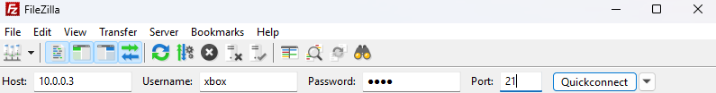 FileZilla Client Server Remote Port Connection Parameters Settings Configured